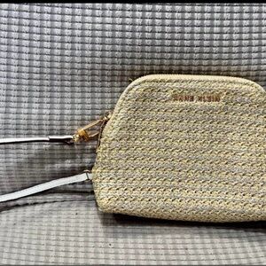 Anne Klein Gold and Cream Clutch